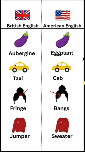 British vs American English 🇬🇧🇺🇸 What's the difference #LanguageLearning #LearnEnglish #basicTips