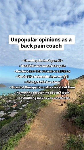 Unpopular opinions as a back pain coach