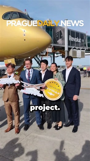 STARLUX Brings Golden Airbus A350-1000 to Prague