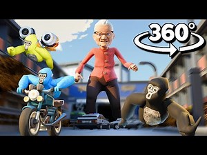 360° VR I Am Cat X Gorilla Tag: Giant Granny in The City