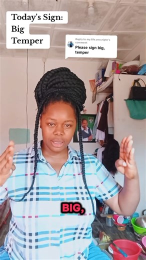 How to Sign "Big and Temper" #asl #signlanguage #goviral #fypシ #deafcommunity #aslcommunity #trend