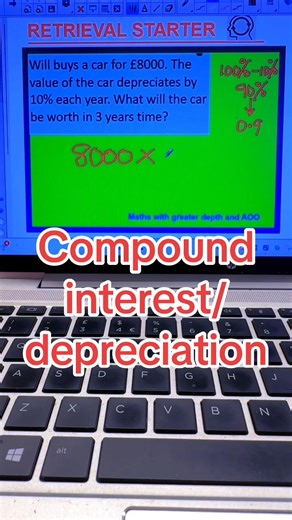 Maths tutorial clip on Compound interest and depreciation by maths with greater depth 👍 #mathematics #maths #teaching #Learning | Amaka Ozuo-Okolie