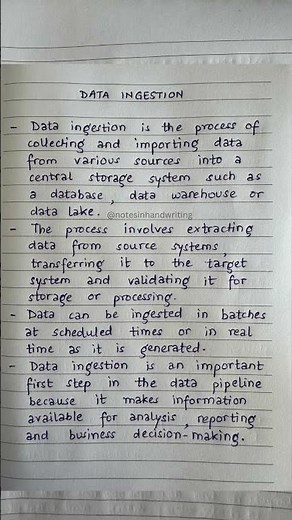 Data Ingestion Quick Notes