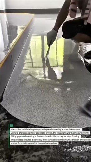 Perfect Self-Leveling Floor Finish in Seconds #flooring #DIY #renovation