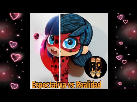Piñata de Ladybug Chibi con relieves Paso a paso