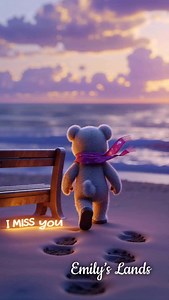 Some goodbyes hurt more than words can say… 💔 This little bear is missing someone under the fading sunset. Do you ever feel the same when you look at the sea? 🌊✨ #MissYou #SadBear #EmotionalArt #AIartwork #AestheticVibes #HeartfeltMoments #DigitalArtLove #FantasyArt #TeddyBearLove #cinematicart | Emily's Land Ana Rotaru