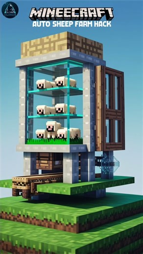 Minecraft Auto Sheep 🐑 Farm Hack #minecarft #sheepfarm #auto #shorts