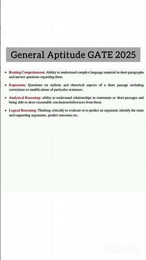 General aptitude Gate 2025 #exam #syllabus
