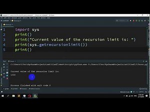 How to Get the current value of the recursion limit in Python