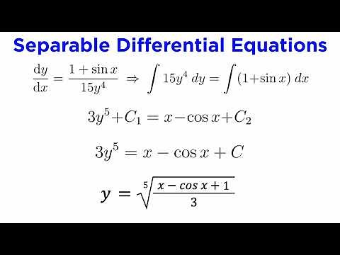 Separable First-Order Differential Equations