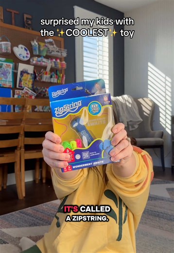It’s viral for a reason and even made waves on Shark Tank! If you’re looking for the best way to keep your kids entertained (without handing over a screen), this is it! ZipString is pure creative play. Mesmerizing to watch as it flies through the air, easy to use, safe to the touch, and USB-C rechargeable (no battery hunts required 🙌). They can master tricks from the huge trick library or invent their own… which means the fun literally never runs out. #sharktank #tricks #unbox #toddlermom #play