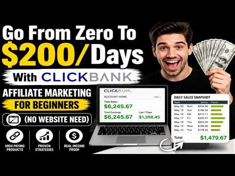 $200 Day Clickbank Tutorial For Beginners