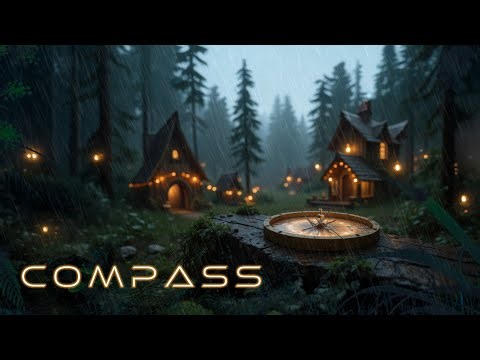 COMPASS // Mellow Ethereal Ambient Music with Immersive 3D Rain [4K] 10 HOURS | RELAX | SLEEP
