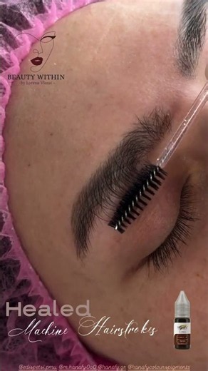 Permanent Makeup Transformation⚡️Natural Brows by @lorenavlassi_beautywithin Semi-Permanent Eyebrows