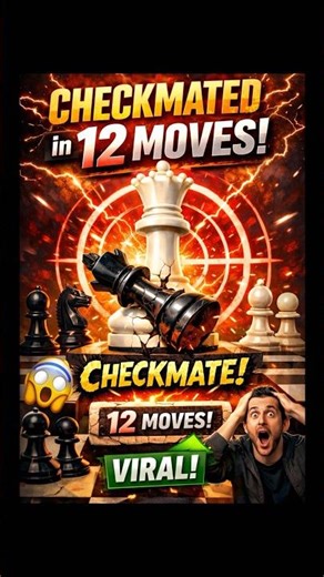 Checkmate in 12 Moves 😳 #chess #viral #shorts #viralvideo #youtubeshorts #funny #ytshorts #short