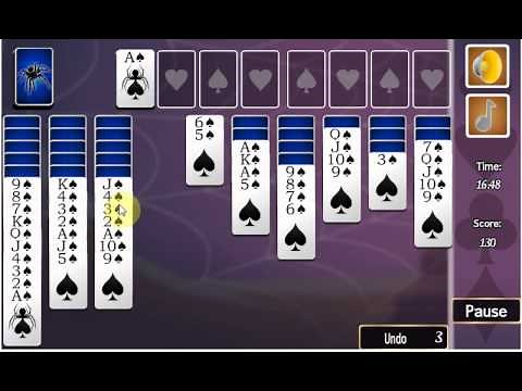 Game Spider Solitaire 1 Suit