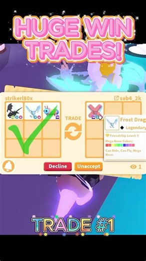 My BEST Win Trades in Adopt Me...🔥#roblox #adoptme
