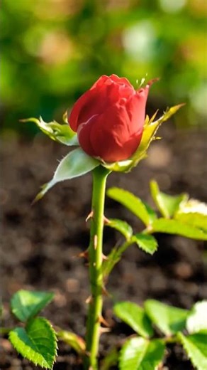 Time lapse growing of a rose flower plant from seed to harvest video beautiful