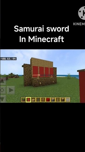 Samurai sword in Minecraft! how to build this in Minecraft #gaming #gaming