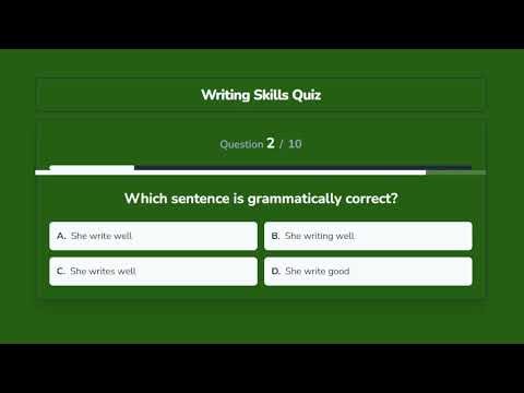 Writing Skills Quiz | Improve English Writing Practice