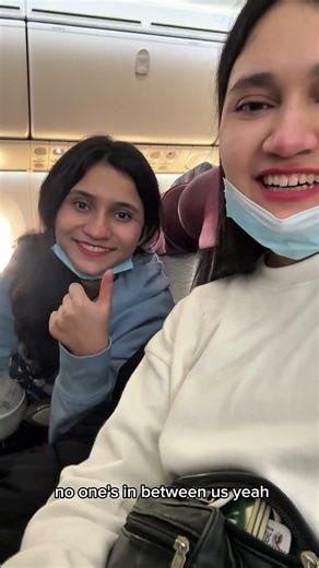 Slept like a baby. Empty middle seat hack #middleseat #travel #qatar #airport #travelmahru2026 #hack