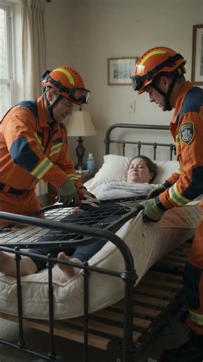 Rescue Mission Emergency Responders Free Woman Trapped in Bed Frame