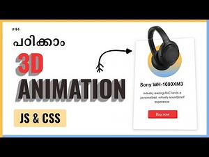 How to Create a 3D Animation Using CSS & JavaScript | Malayalam | Web Diary