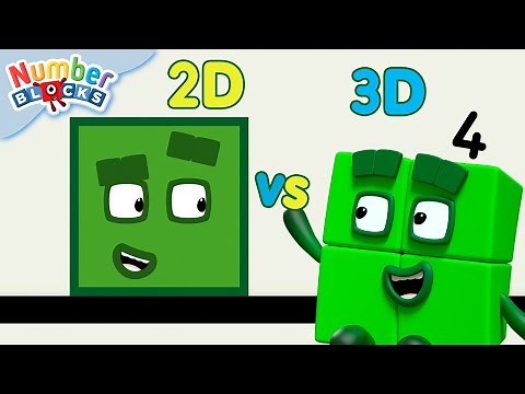 2D Vs 3D | Aprende formas y aprende a contar | Episodios completos | Numberblocks en Español