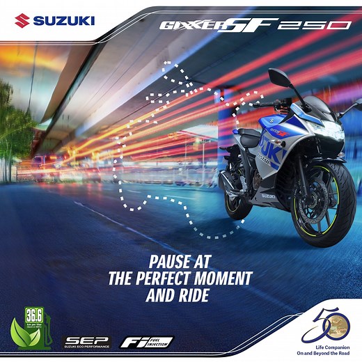 123K views · 1K reactions | Think you’re fast enough to ride with the greatness? Test your timing and catch the Suzuki GIXXER SF250 mid-motion in this game of speed and precision. Blink and you just might miss your shot at greatness. #GIXXERSF250 #SuzukiMotorsPH | Suzuki Motorcycles Philippines | Facebook