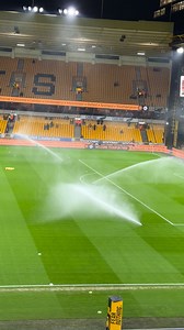 Interesting to note Wolves are only watering one end of Molineux before their game vs Arsenal later this evening | The Gooner
