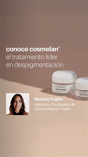 mesoestetic® on Instagram: "El método cosmelan® es el tratamiento profesional líder en despigmentación que no solo corrige las manchas existentes, sino que previene su reaparición, dejando tu piel luminosa y con un tono uniforme. @clinicamelaniatrujillo responde en este reel las principales dudas sobre el método: qué impacto tiene cosmelan® en sus pacientes y en su práctica profesional, cuál es el mejor momento para realizarse el tratamiento y si lo recomienda a otro profesional de la estética.