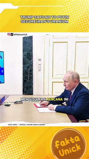 Trump Rejects Putin's Proposal to Secure Iran's Uranium