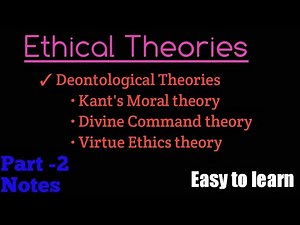 Deontological theory | Kant Moral theory | Divine Command theory | Virtue ethics theory