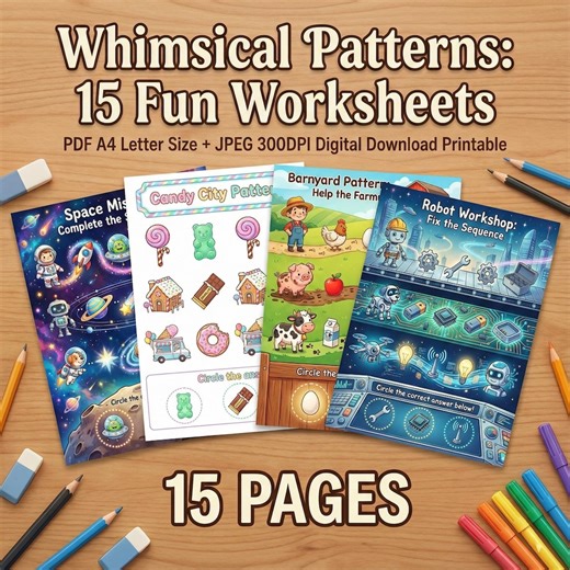 Logic Sequencing Worksheets and Math Resource 15 Pages Preschool Kindergarten Printable (PDF) - Etsy