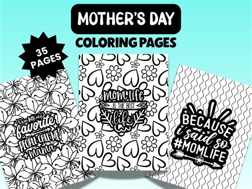35 Mother’s Day Coloring Pages for Mom | Printable Floral Coloring Bundle | Relaxing Self Care Gift | Adult Coloring Sheets PDF - Etsy