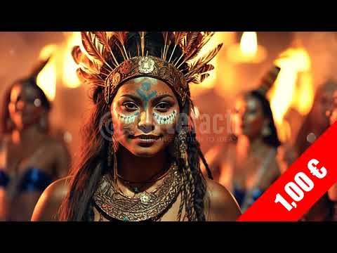 Ceremonial Dancer in Firelight — Native American HD Stock Footage