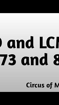 Find GCD and LCM of 273 and 81 | GCD aur LCM Kaisa Naikale | GCD and LCM | Circus of Mathematics