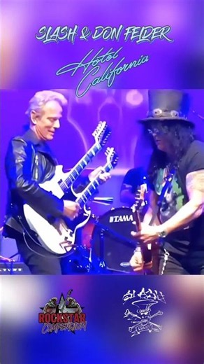 Slash and Don Felder, two legendary guitarist played one iconic song #classicrock #gunsnroses #slash