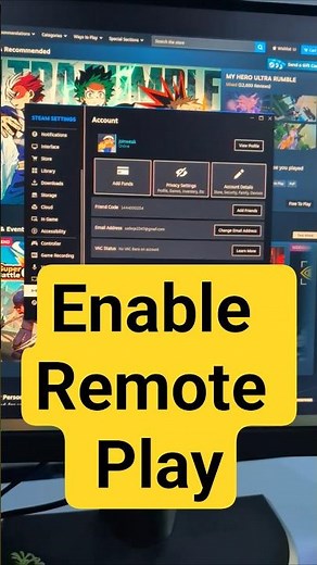 Steam Enable Remote Play #Steam #RemotePlay #SteamTutorial #PCGaming #SteamSettings #GamingGuide