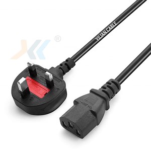 [Hot Item] Wholesale AC Extension 3 Pin UK Power Cord Cable for Desktop Laptop