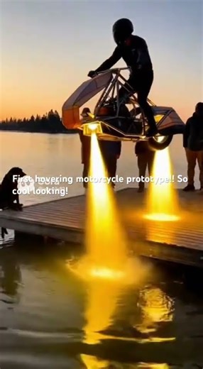 First hovering motorcycle prototype in the U.S.!!?! So cool! #flyingcar