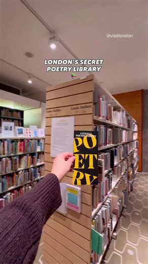 Discover the magic of poetry at the National Poetry Library, nestled inside the Southbank Centre 📚 From timeless classics to bold new voices, it’s a space to read, write, reflect, and be inspired. National Poetry Library is free to join across the UK and is London’s only space dedicated to poetry study. Find it on Level 5 of the Royal Festival Hall at the Southbank Centre✨ #londonmakesitpossible #VisitLondon #NationalPoetryLibrary #SouthbankCentre #Poetry #londonhiddengems | Visit London