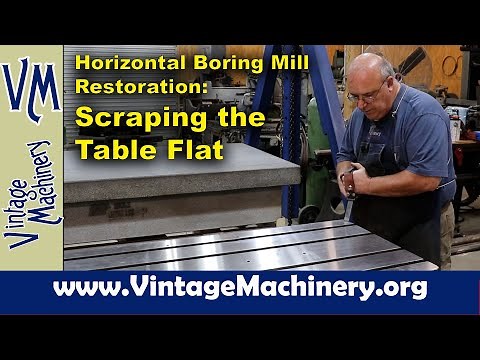 Lucas Horizontal Boring Mill Restoration: Scraping the Table Flat