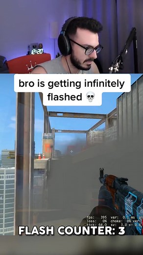 CSGO Player Getting Infinitely Flashed | Funny Flashbang Moments