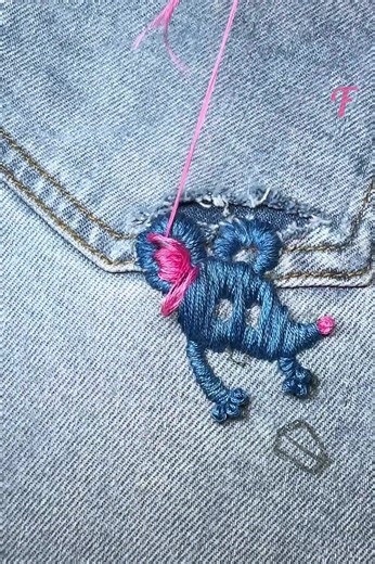 1.5M views · 540 reactions | Fixing a rip in jeans in a funny way | Fabiosa Hearty | Facebook