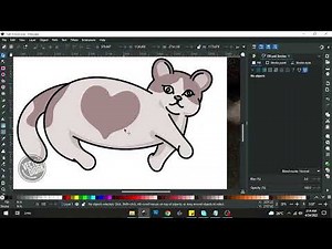 Love Cat Illustration with InkScape for Shutterstock #vectordidak