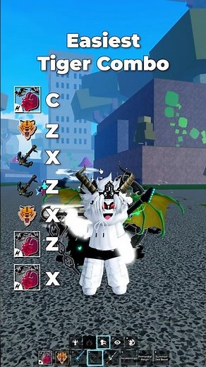 Easy Tiger and Sanguine Art Combo #roblox #bloxfruits
