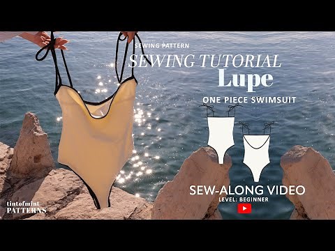 Lupe Swimsuit | DIY One Piece Contrast Trim Square Neck Swimsuit | Sewing Tutorial