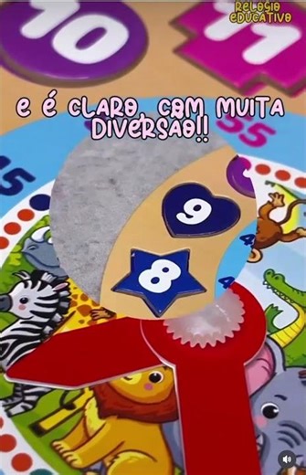 Relógio educativo para #criançasinteligentes