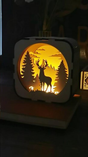 How to Laser Cut a Forest Deer Night Light with NEJE Cutter!